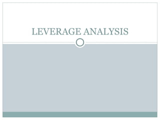 Operating & Financial Leverage Analysis .ppt