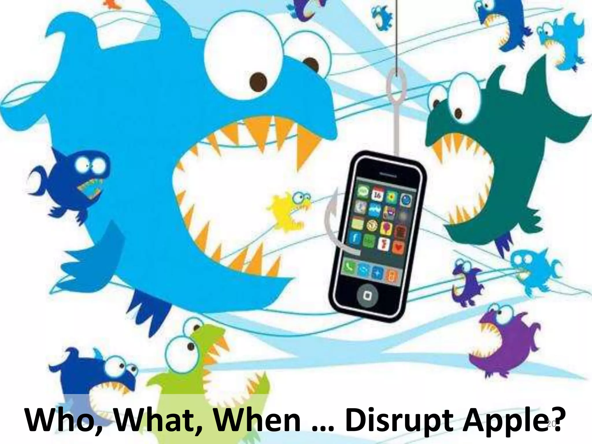 Who, What, When … Disrupt Apple? 20 
 