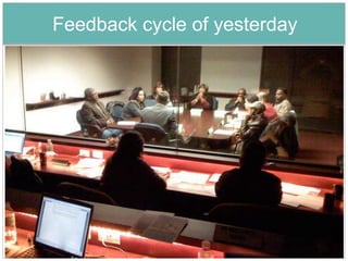 Feedback cycle of yesterday




                              11
 