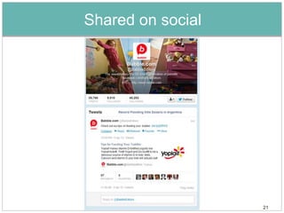 Shared on social




                   21
 