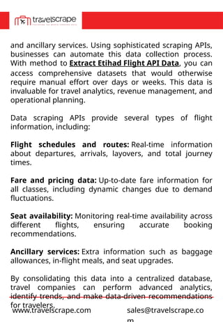 best flight apis for data science – Images High... Leverage Etihad Airways Data Scraping API in Abu Dhabi UAE.pptx