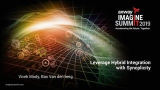 imaginesummits.com
Leverage Hybrid Integration
with Syncplicity
Vivek Mody, Bas Van den berg
 