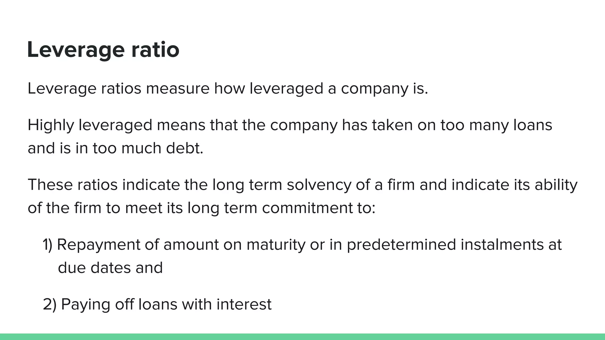 Leverage ratios | PPTX