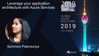 Leverage your application
architecture with Azure Services
Sammani Palansuriya
 