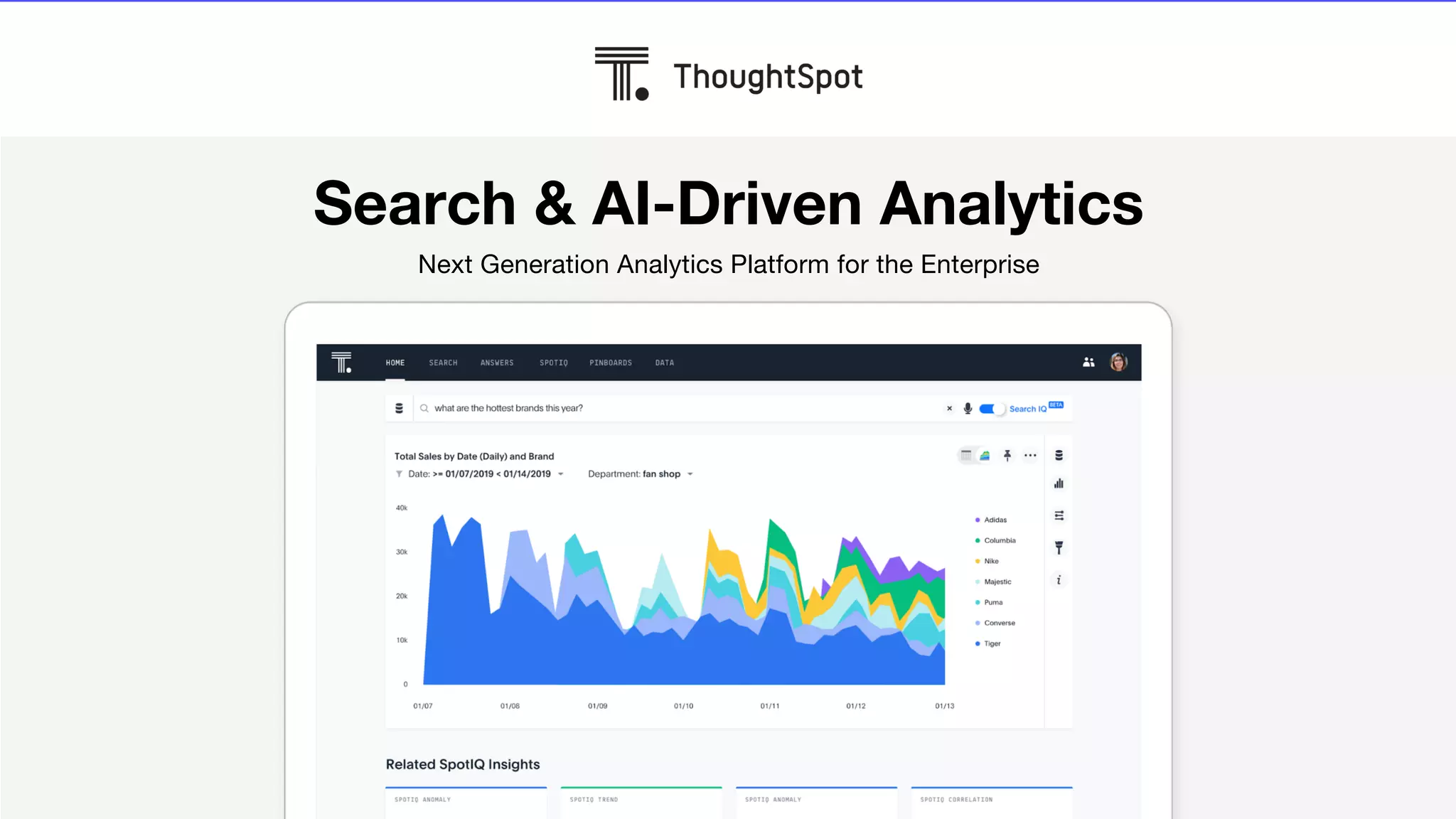 Search & AI-Driven Analytics
Next Generation Analytics Platform for the Enterprise
 