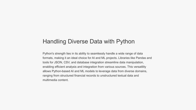 Leveraging Python for Cutting Edge AI and Machine Learning | PPT