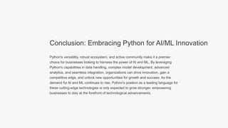 Leveraging Python for Cutting Edge AI and Machine Learning | PPT