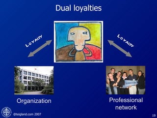 Dual loyalties Loyalty Loyalty Organization Professional network 