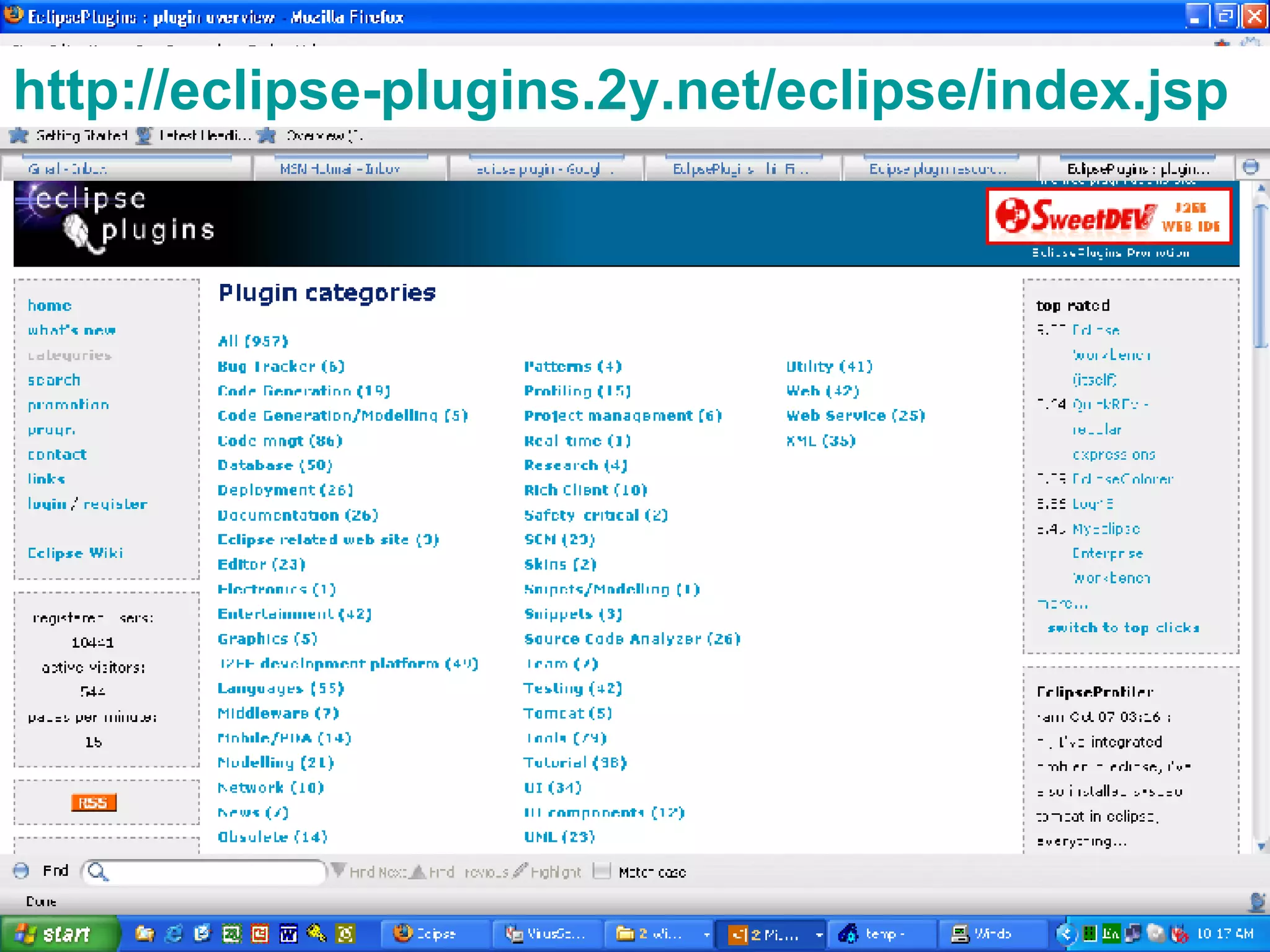 http://eclipse-plugins.2y.net/eclipse/index.jsp 