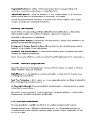 AI-powered risk management in project execution