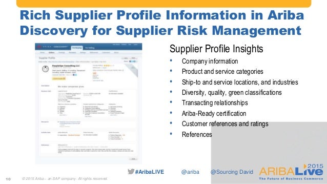 sap ariba discovery for suppliers sap ariba discovery for suppliers