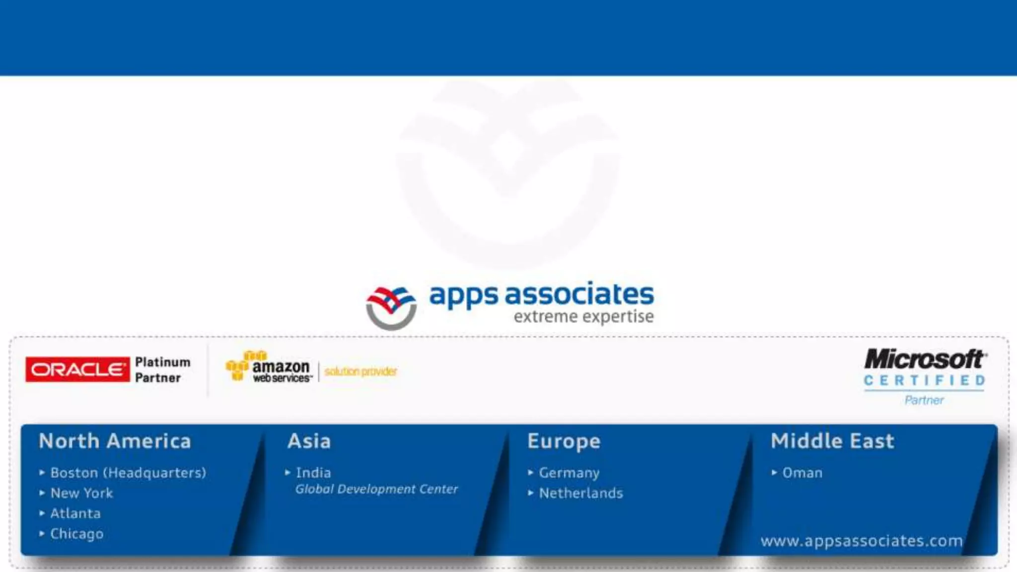 App Associates : Leveraging AWS for Oracle Workloads