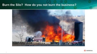 7
Burn  the  Silo?    How  do  you  not  burn  the  business?
 