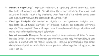Leveraging Generative AI Services for Financial Forecasting and ...