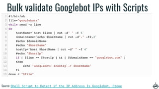 Validate Googlebot IPs with Tool
 