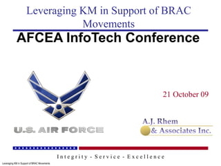 AFCEA InfoTech Conference 21 October 09 