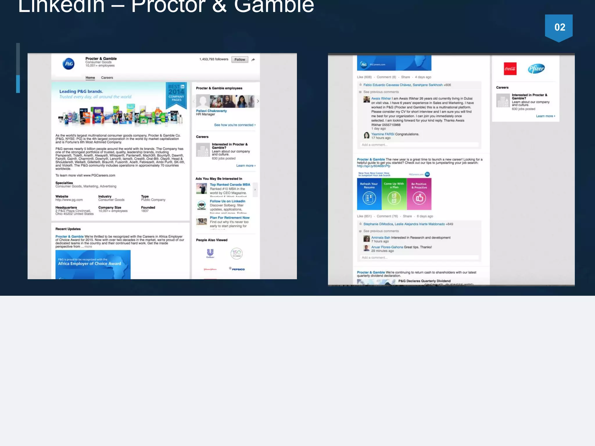 02
LinkedIn – Proctor & Gamble
 