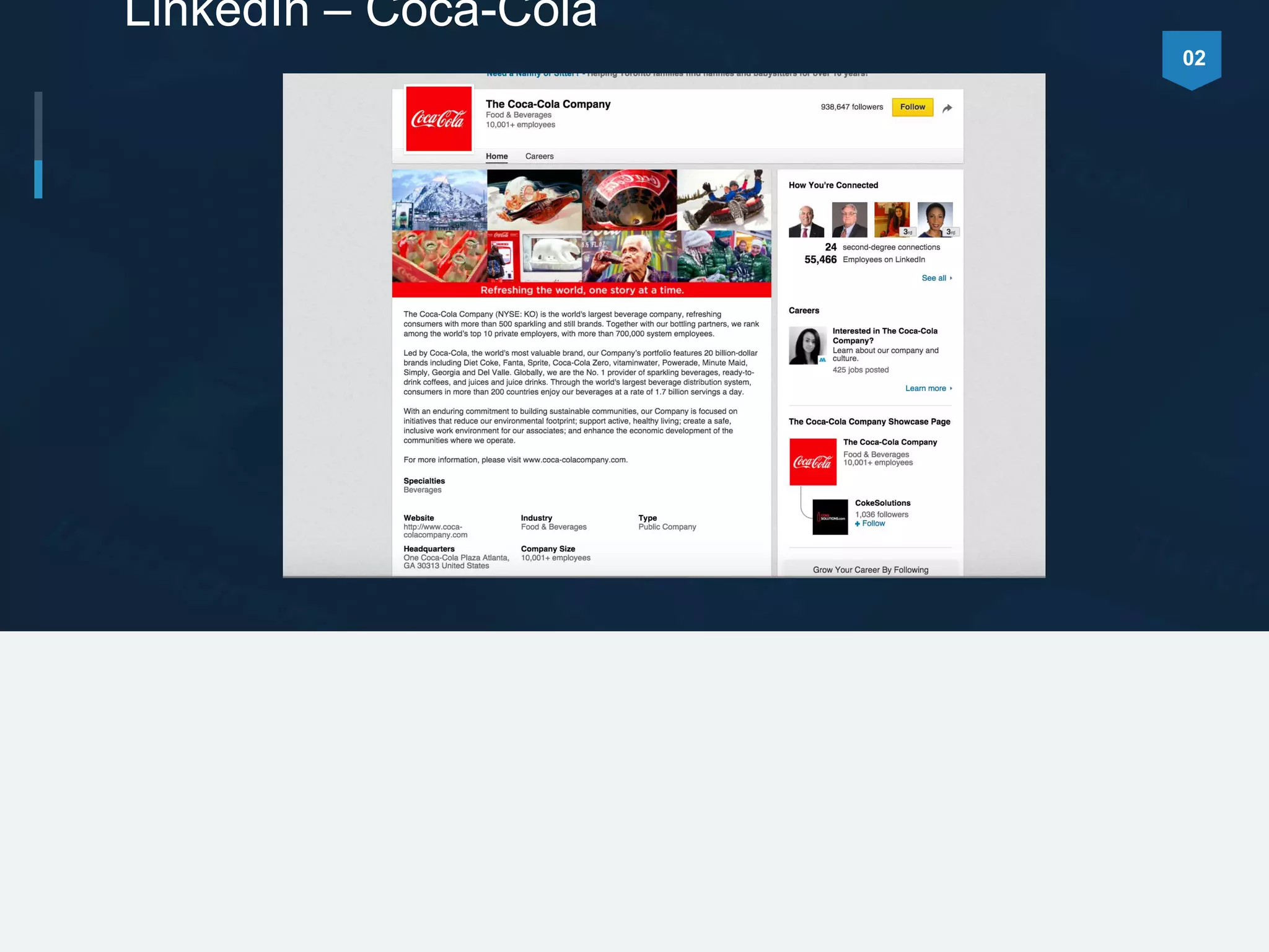 02
LinkedIn – Coca-Cola
 