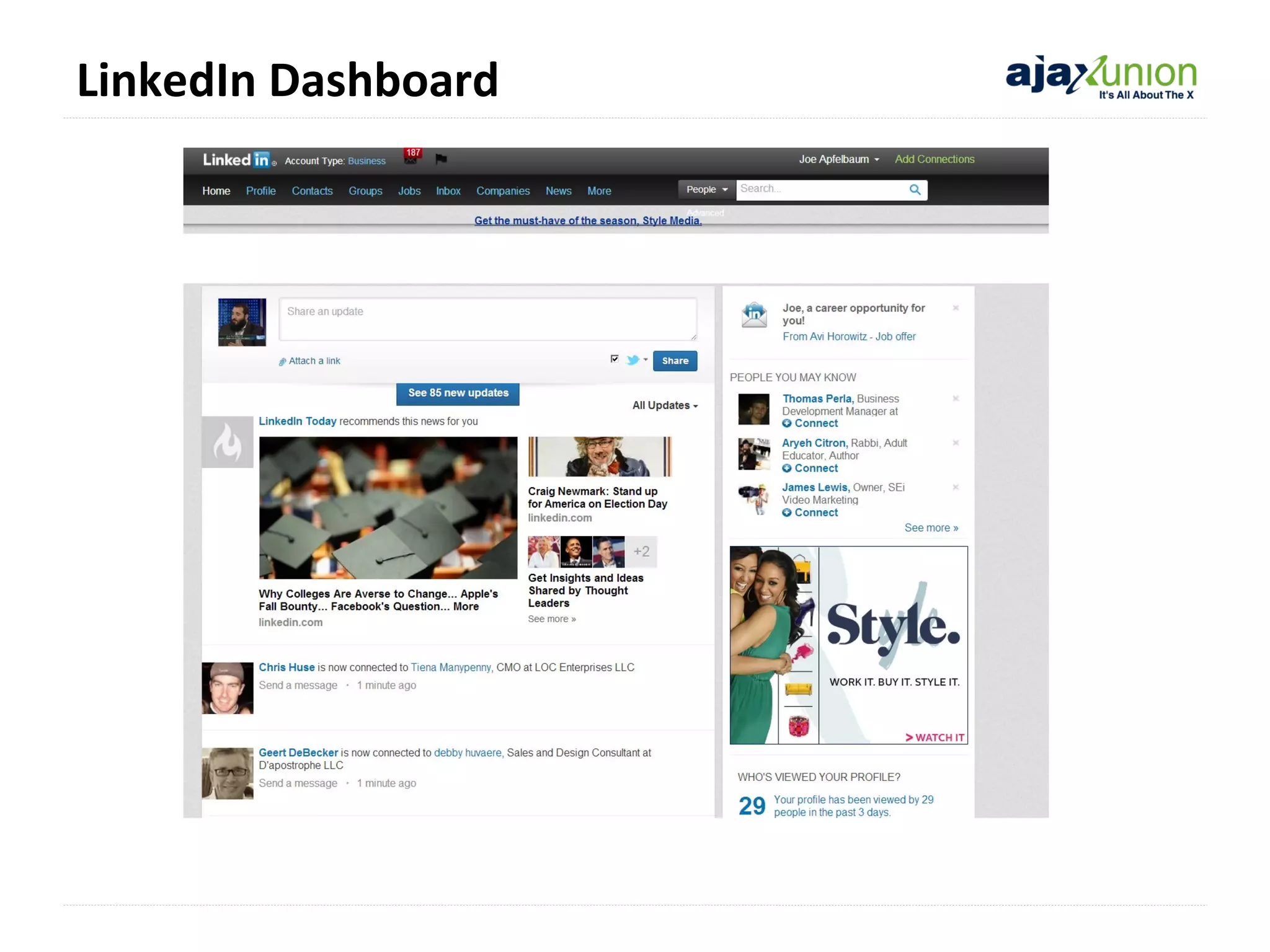 LinkedIn Dashboard

 