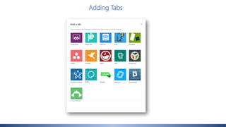Adding Tabs
 