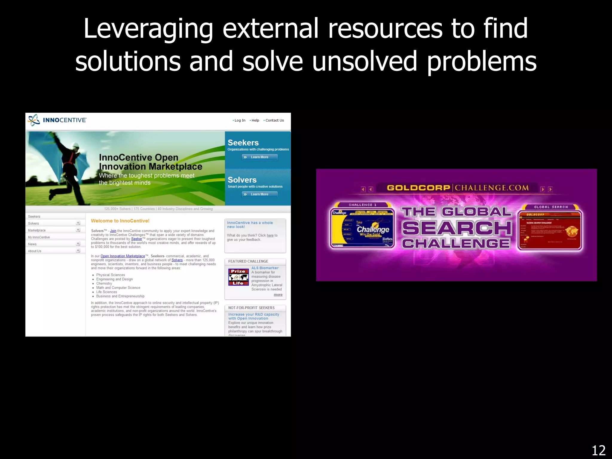 Leveraging external resources to find solutions and solve unsolved problems 