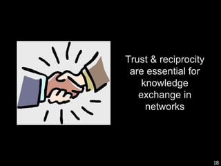 Trust & reciprocity are essential for knowledge exchange in networks 
