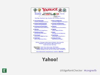 Yahoo!
@EdgeRankChecker | #congresfb
 