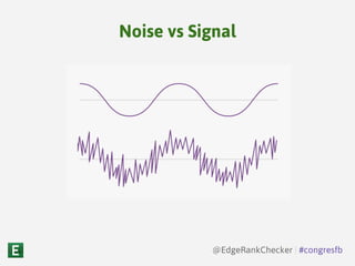 Noise vs Signal
@EdgeRankChecker | #congresfb
 