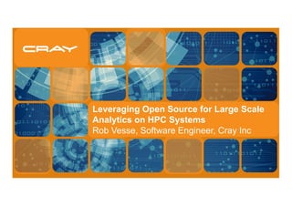 Leveraging Open Source for Large Scale
Analytics on HPC Systems
Rob Vesse, Software Engineer, Cray Inc
 