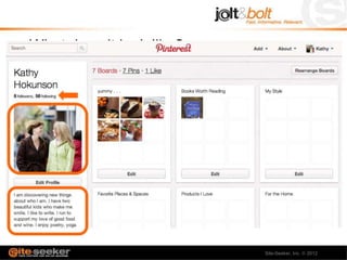 What does it look like?




                          Site-Seeker, Inc.   2012
 