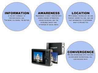 We must learn how to fish!Balance the engaging and the tacticalRecognize that the digital world is binarySteal or create algorithms of digital successGenerate new ideas by understanding theKey focal points of the current digital age: