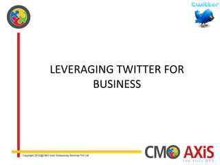 Leveraging Twitter for Business 