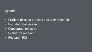 Product Design and Development Process and User Research
 