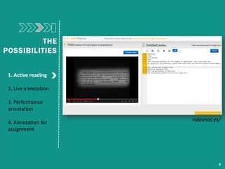 Leveraging video annotations in video based e-learning