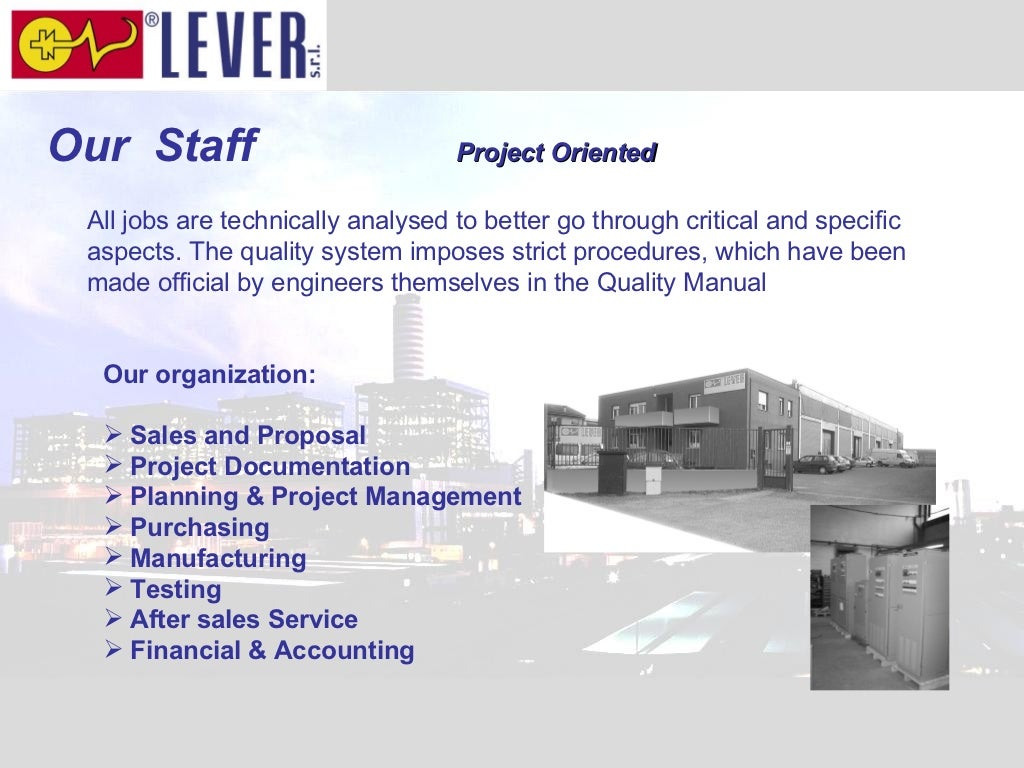 Lever Company Presentation January 2012 New