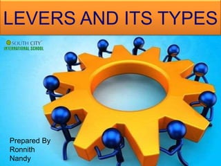 LEVERS AND ITS TYPES
Prepared By
Ronnith
Nandy
 
