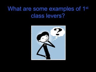 What are some examples of 1st
class levers?
 