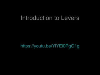 Introduction to Levers
https://youtu.be/YlYEi0PgG1g
 