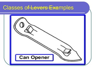 Classes of Levers ExamplesClasses of Levers Examples
 