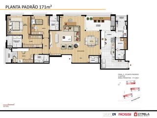PLANTA PADRÃO 171m²
 