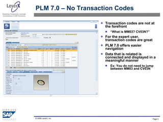LeverX SAP PLM 7.0 Webinar | PPT