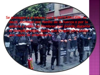 Se protegen a si mismo con la ANTICIPACION, es 
decir, dominan por medio de la fuerza o por la 
astucia a todos los hombres que pueda, durante 
el tiempo preciso, hasta que ningún otro poder 
sea capaz de amenazarle. 
 