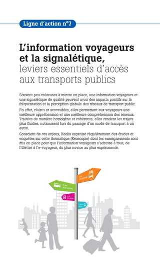 L’information voyageurs
et la signalétique,
leviers essentiels d’accès
aux transports publics
Souvent peu coûteuses à mett...