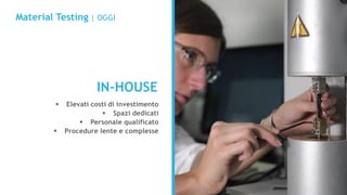 @MaCh_3D
▪ Elevati costi di investimento
▪ Spazi dedicati
▪ Personale qualificato
▪ Procedure lente e complesse
IN-HOUSE
Material Testing | OGGI
 