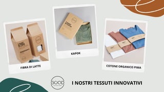 I NOSTRI TESSUTI INNOVATIVI
KAPOK
FIBRA DI LATTE COTONE ORGANICO PIMA
 