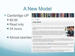 A New Model
 Cambridge UP
  $5.99
  Read only
  24 hours

  Almost seamless
 
