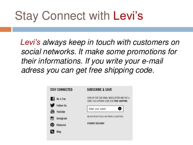levis shipping code