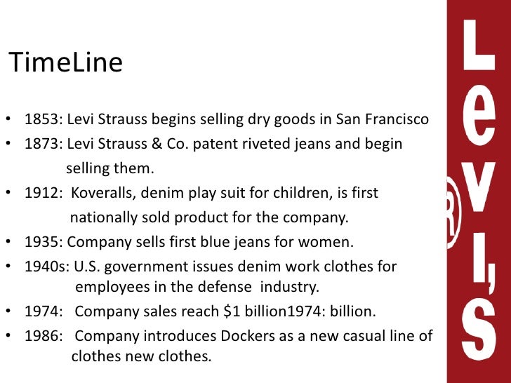 levi strauss timeline