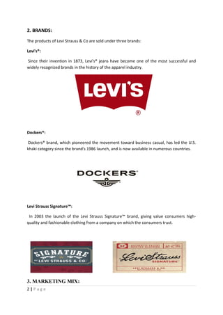 Levis strauss & co mm project