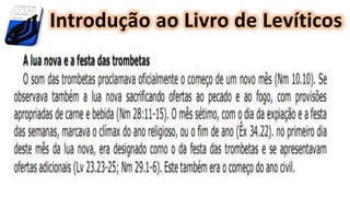 Introdução ao Livro de Levíticos
 